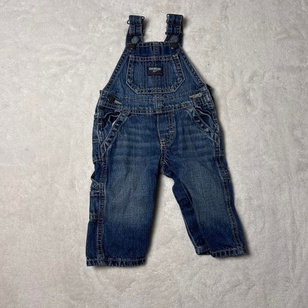 OshKosh‎ B'gosh blue denim overalls Size 6 months #kids #denim